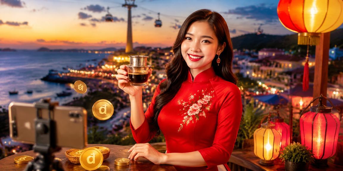 Khách du lịch tại Phú Quốc trải nghiệm casino trực tuyến trên điện thoại bên bờ biển
